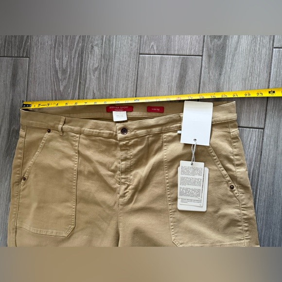 Marina Sport|Women’s plus size wide leg tan khaki jeans in size 24•••NWT,Boho - Picture 12 of 16